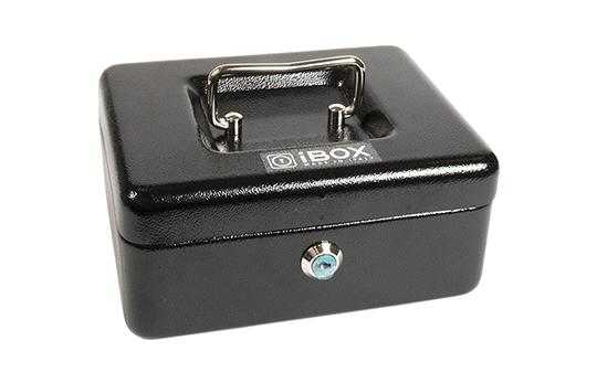 Сейф черный металлический ящик для денег IBOX Nr. IB-2-CB-20-16-9