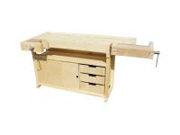 Верстак столярный из дерева Люкс (бук) с тумбой Практик