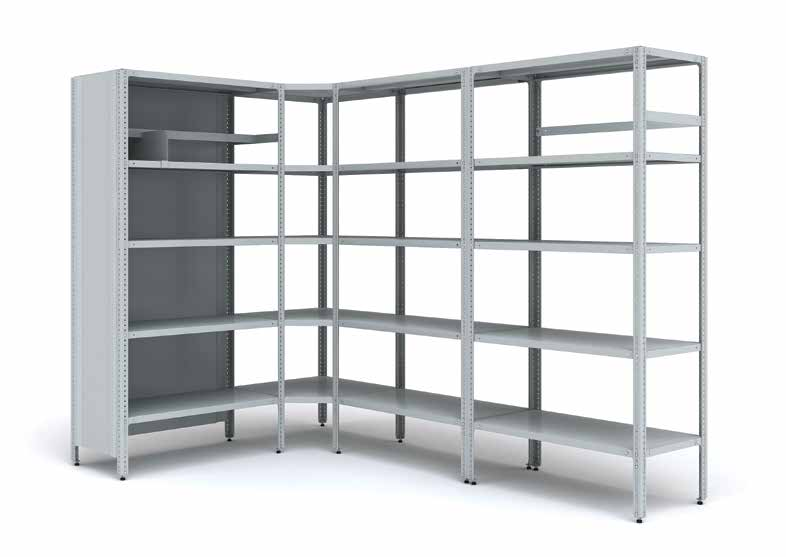 Стеллаж угловой МС 500 1000x1500x300 (8 полок)