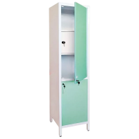 Шкаф Айболит ШМ 1.300 с сейфом, металлический, медицинский