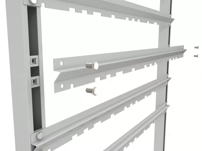 Стеллаж для пластиковых лотков SORTEX двухсторонний 1500x1000x800.02