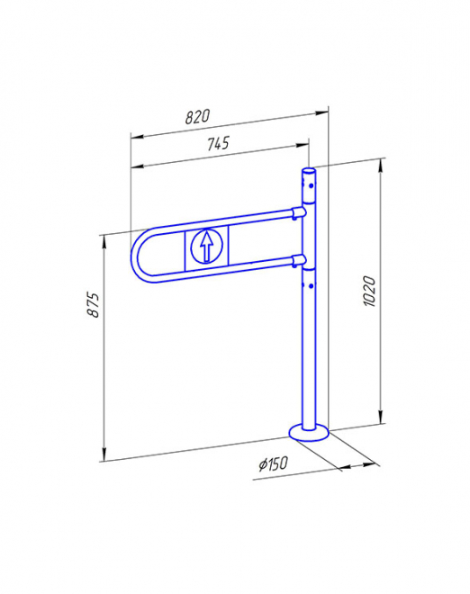Механическая калитка с механическим доводчиком «К11Мпр ХРОМ»
