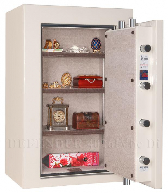 Сейф с возможностью крепить на пол для дома и квартиры Fort Knox® Defender 4026IVbc Di