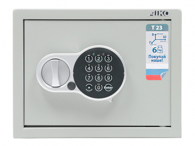 Маленький мебельный сейф AIKO T 23 EL