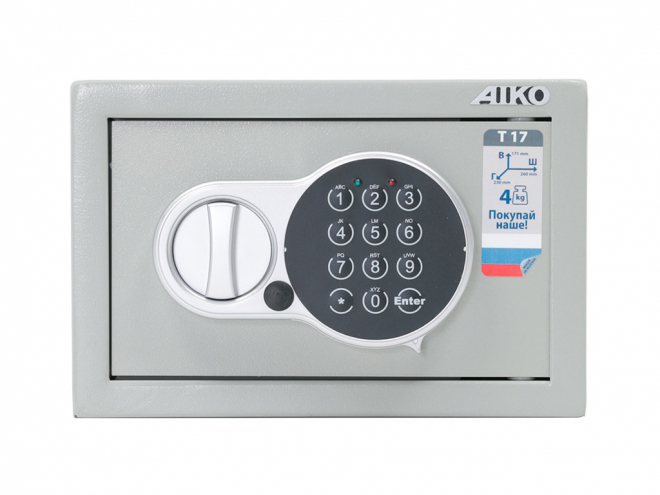 Маленький мебельный сейф AIKO T 17 EL