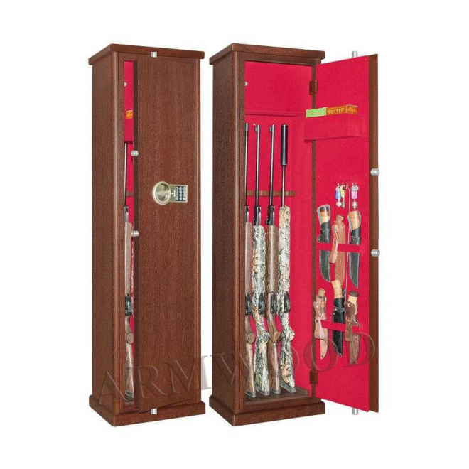 Оружейный сейф в дереве Armwood-55.EL Flock.